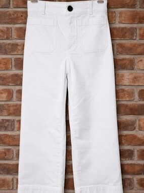 Maeve The Colette White Corduroy Pants Size 27 Wide Leg